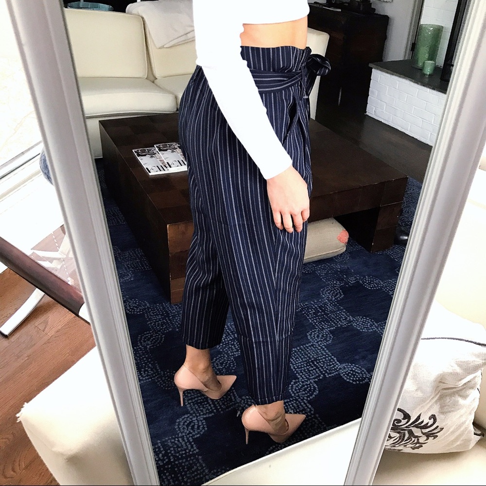 S/1️⃣2️⃣ - Dark Blue/White Stripe Baggy Pants! 💙 - Picture 2 of 8